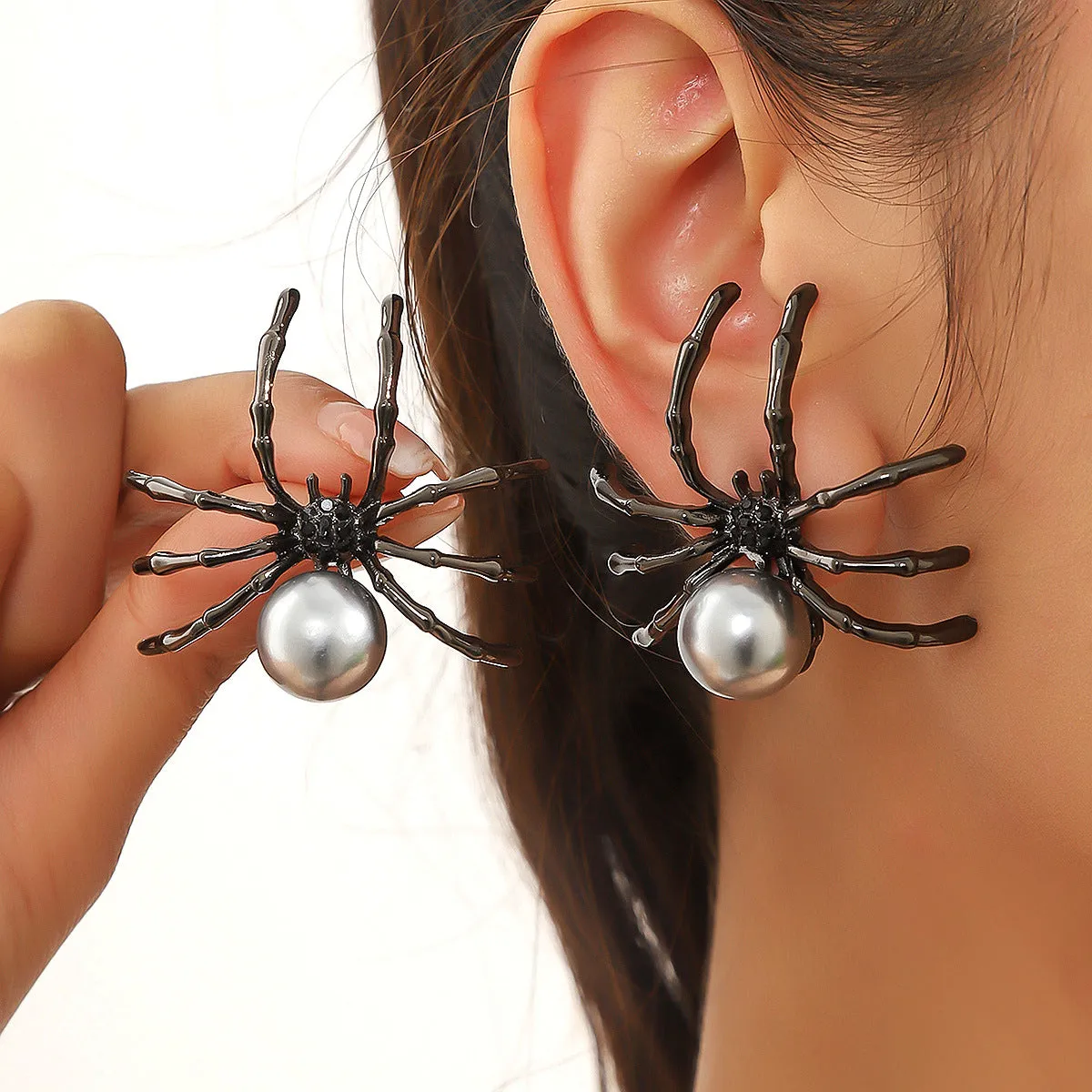 Wholesale Gothic Style Skull Pumpkin Spider Dark Halloween Earrings