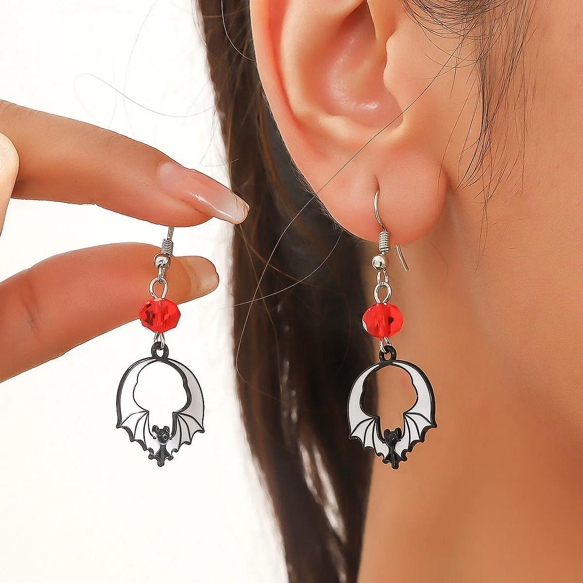 Wholesale Gothic Style Skull Pumpkin Spider Dark Halloween Earrings