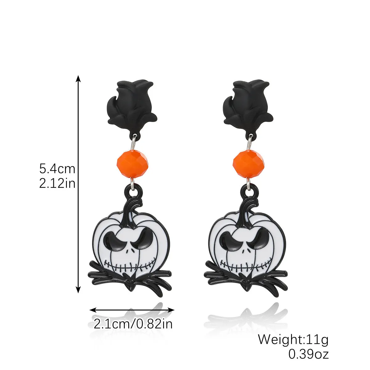 Wholesale Gothic Style Skull Pumpkin Spider Dark Halloween Earrings