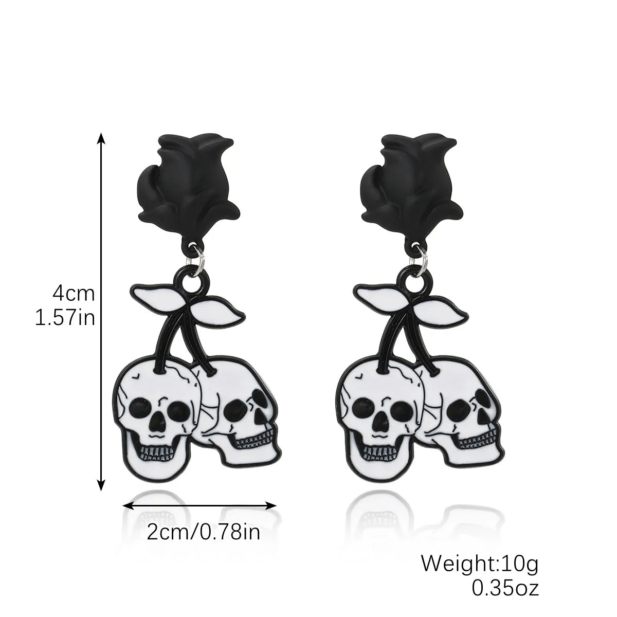 Wholesale Gothic Style Skull Pumpkin Spider Dark Halloween Earrings