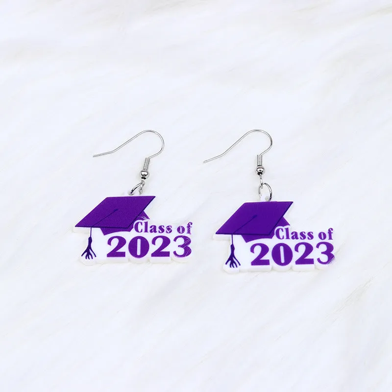 Wholesale Graduation Quarter Acrylic Ear Studs