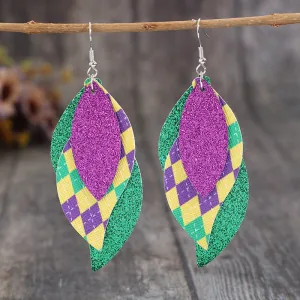 Wholesale green leaf shengpa festival multi-pu personalized trendy earrings