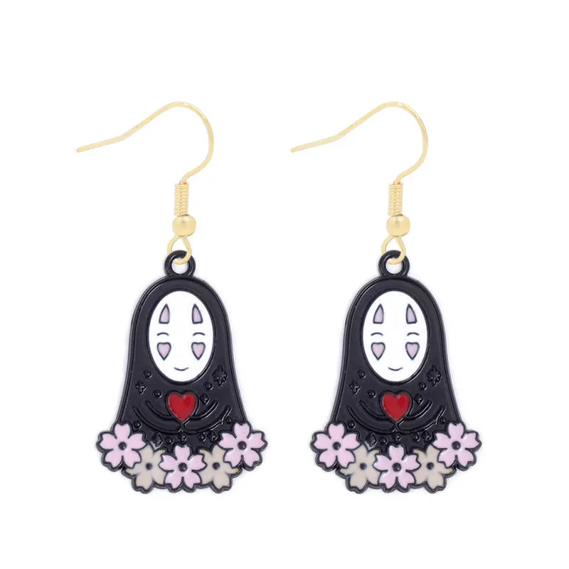Wholesale Halloween Alloy Oil Dripping Funny Horror Pirate Skull Pumpkin Earrings