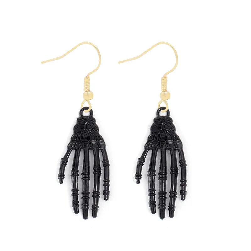 Wholesale Halloween Alloy Oil Dripping Funny Horror Pirate Skull Pumpkin Earrings