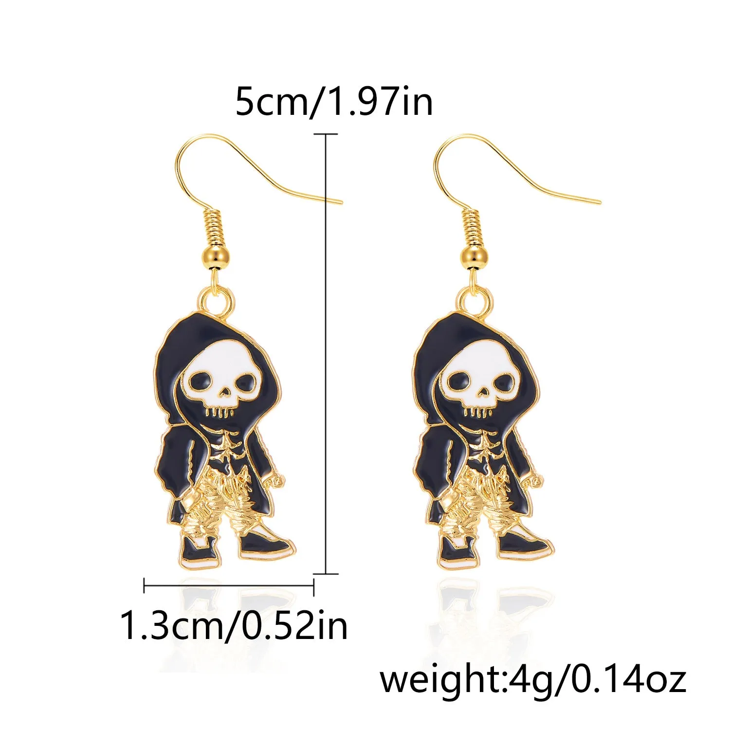 Wholesale Halloween Asymmetrical Pumpkin Ghost Earrings