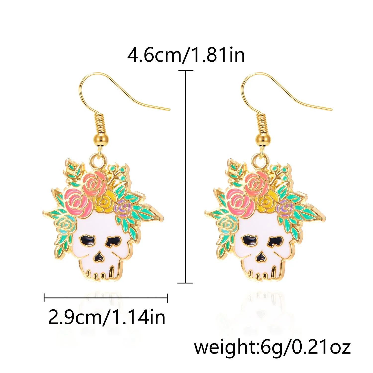 Wholesale Halloween Asymmetrical Pumpkin Ghost Earrings