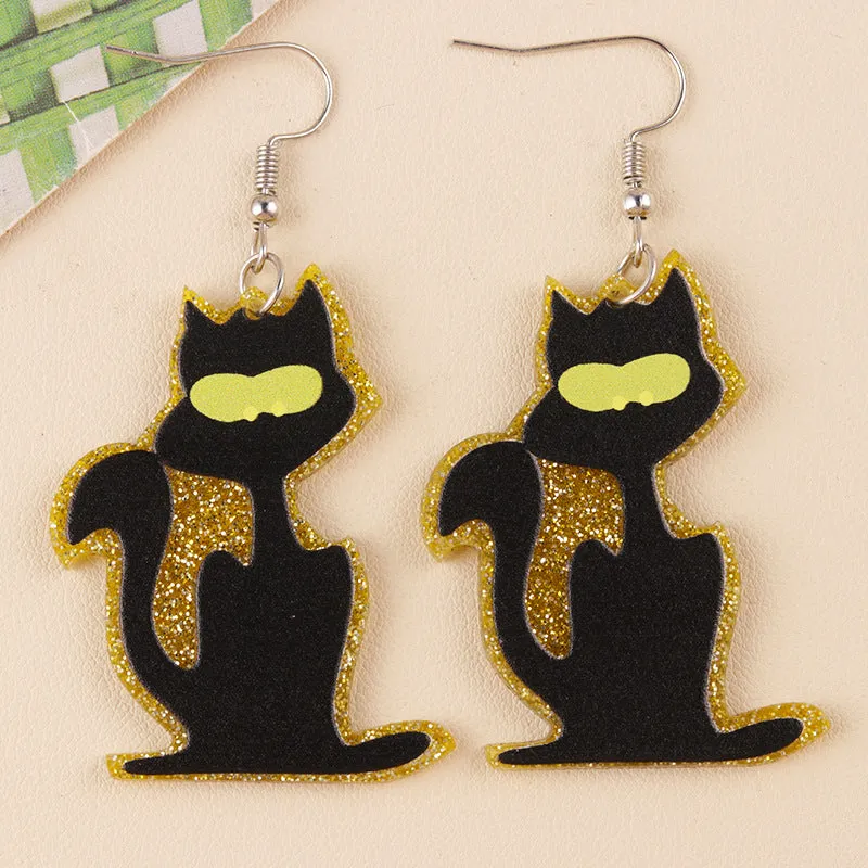 Wholesale Halloween Bat Pumpkin Ghost Acrylic Earrings