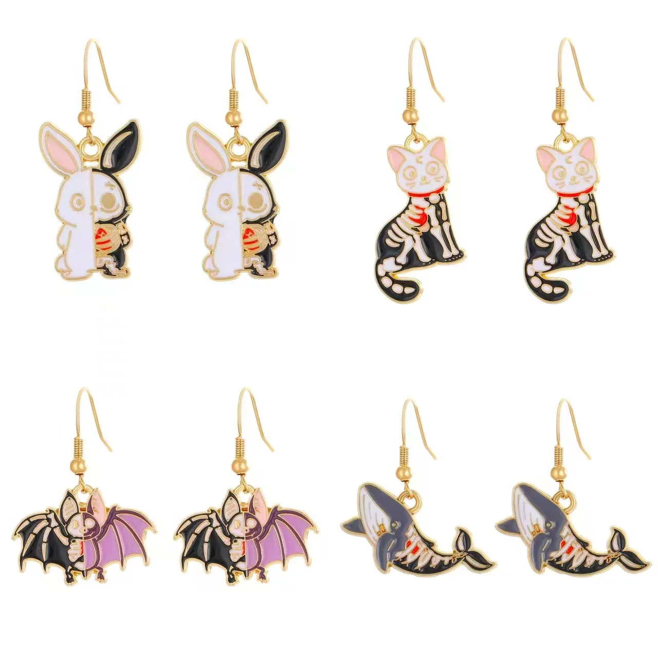 Wholesale Halloween Cartoon Trendy Cool Funny Personality Animal Fashion Versatile Ear Hooks