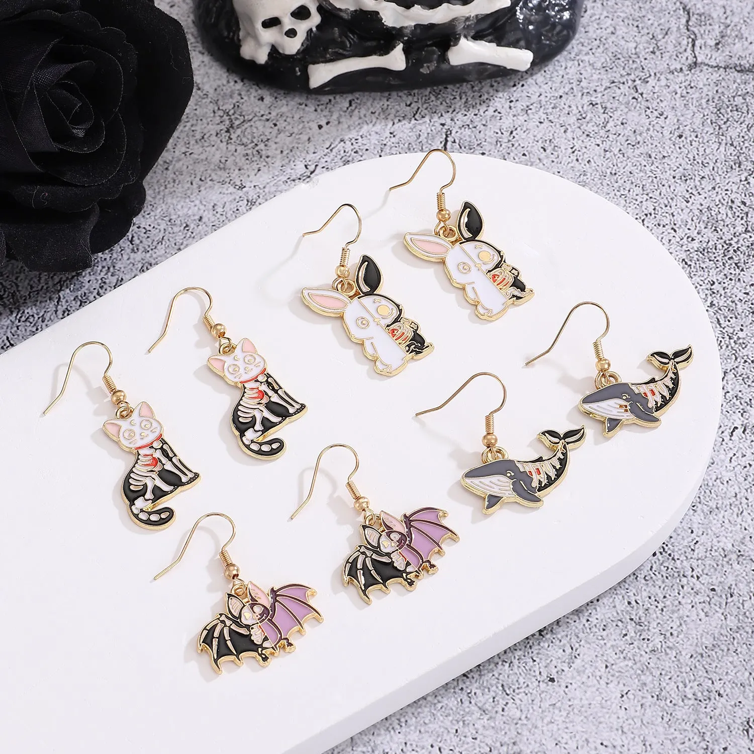 Wholesale Halloween Cartoon Trendy Cool Funny Personality Animal Fashion Versatile Ear Hooks