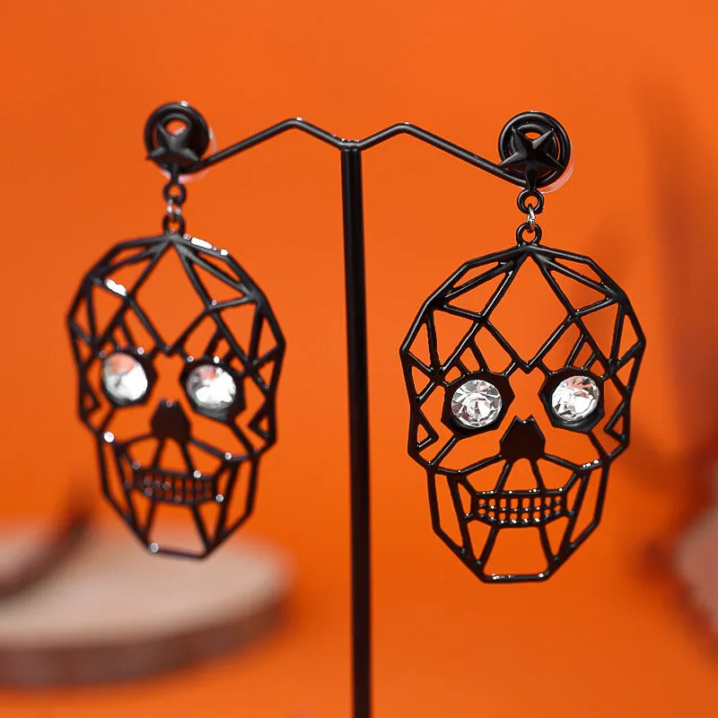Wholesale Halloween Creative Funny Dark Ghost Bat Spider Skull Earrings