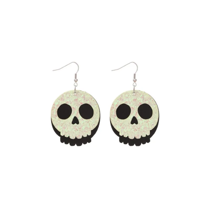 Wholesale Halloween Cute Cartoon Pumpkin Ghost Dark Horror Skull Personality Earrings