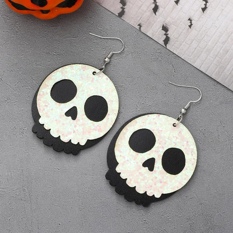 Wholesale Halloween Cute Cartoon Pumpkin Ghost Dark Horror Skull Personality Earrings