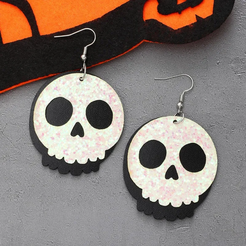 Wholesale Halloween Cute Cartoon Pumpkin Ghost Dark Horror Skull Personality Earrings