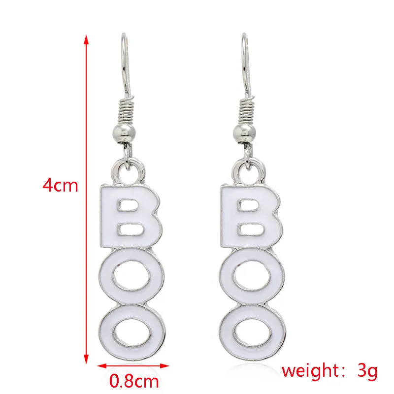 Wholesale Halloween Funny Personality Skull Spider Dripping Oil Earrings