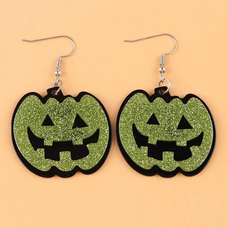 Wholesale Halloween Ghost Face Pumpkin Acrylic Earrings