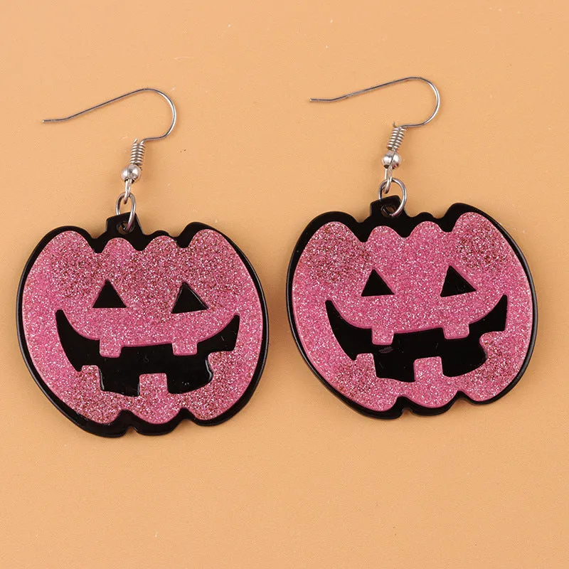 Wholesale Halloween Ghost Face Pumpkin Acrylic Earrings