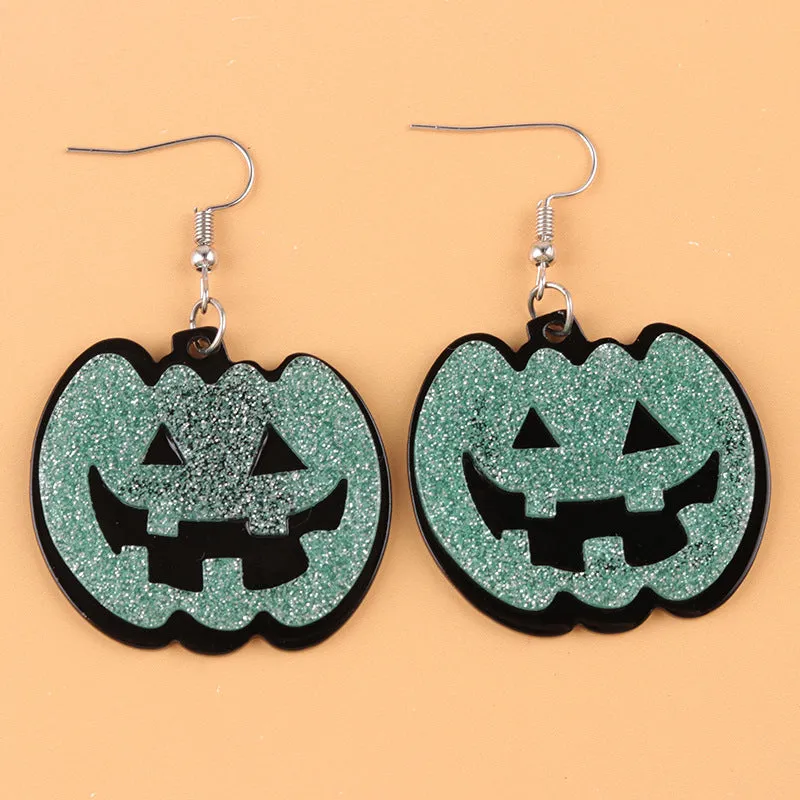 Wholesale Halloween Ghost Face Pumpkin Acrylic Earrings