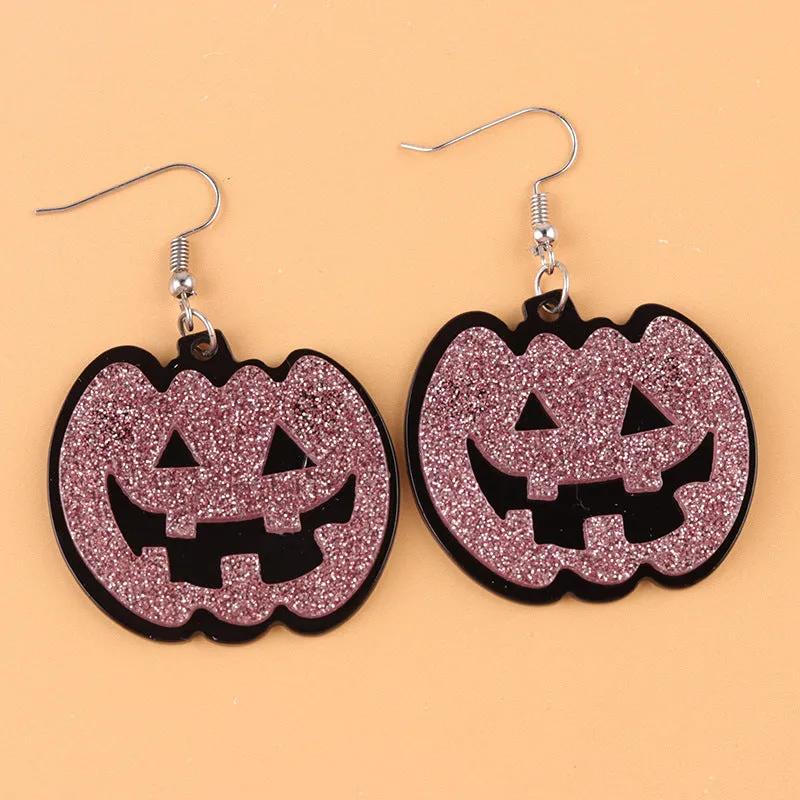 Wholesale Halloween Ghost Face Pumpkin Acrylic Earrings