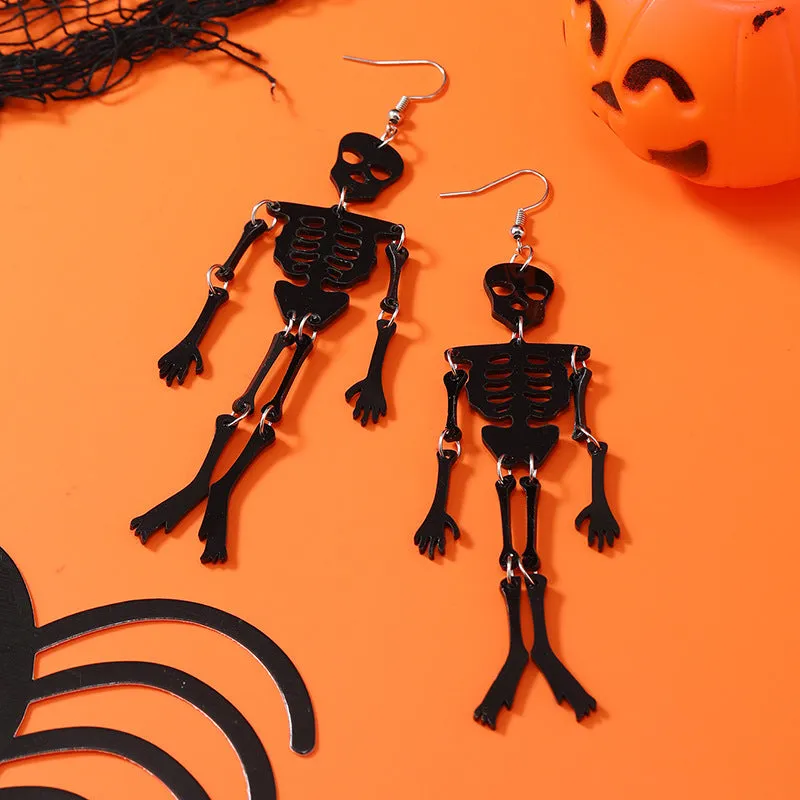 Wholesale  Halloween Ghost Head Luminous Skull Resin Earrings