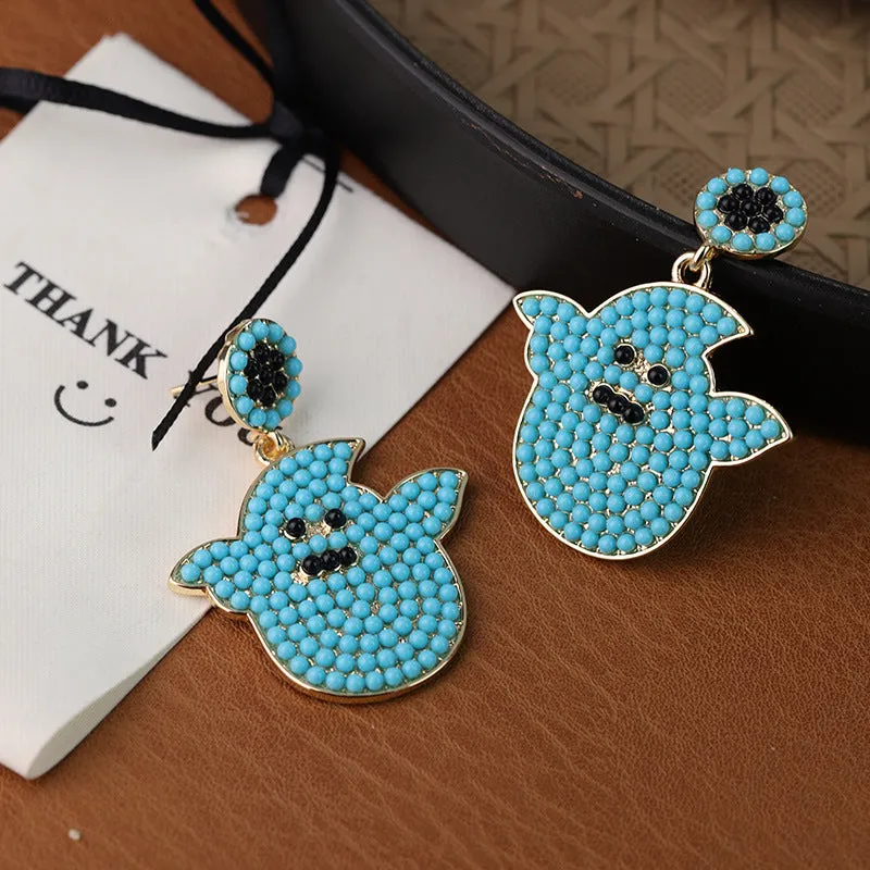 Wholesale Halloween Ghost Rice Bead Earrings