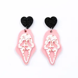 Wholesale Halloween Grimace Pink Earrings