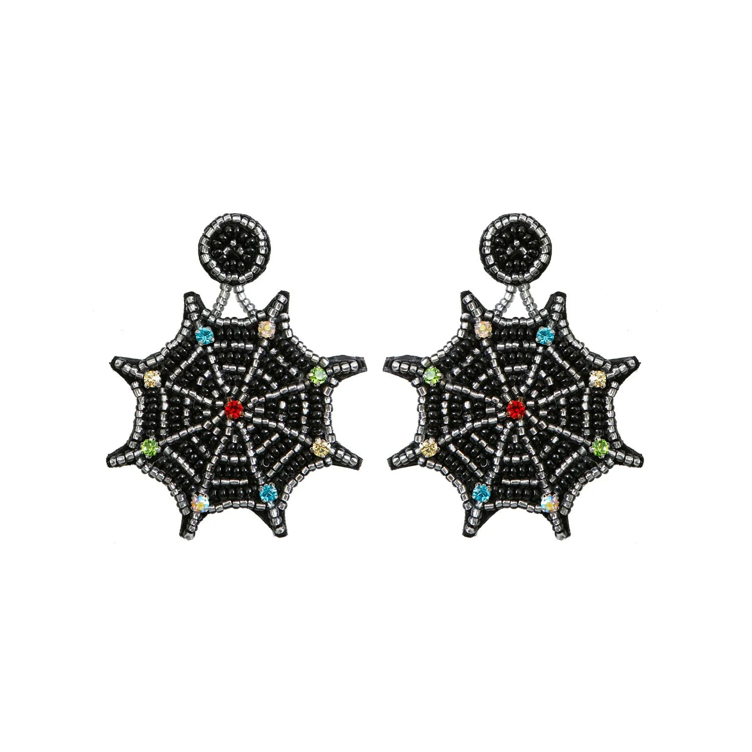 Wholesale Halloween Hat Ghost Creative Rice Bead Pumpkin Bat Exaggerated Earrings