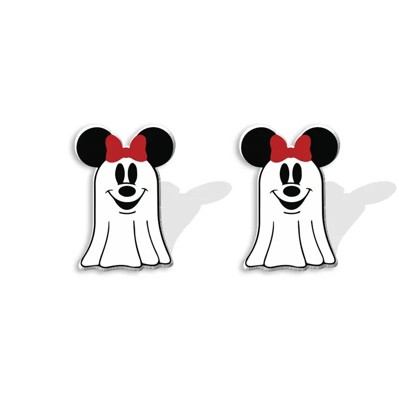 Wholesale Halloween Heat Shrink Cute Bat Earrings