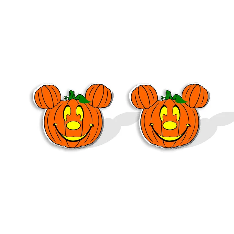 Wholesale Halloween Heat Shrink Cute Bat Earrings