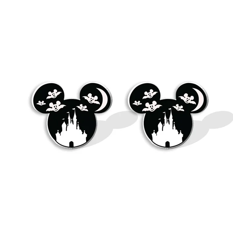 Wholesale Halloween Heat Shrink Cute Bat Earrings