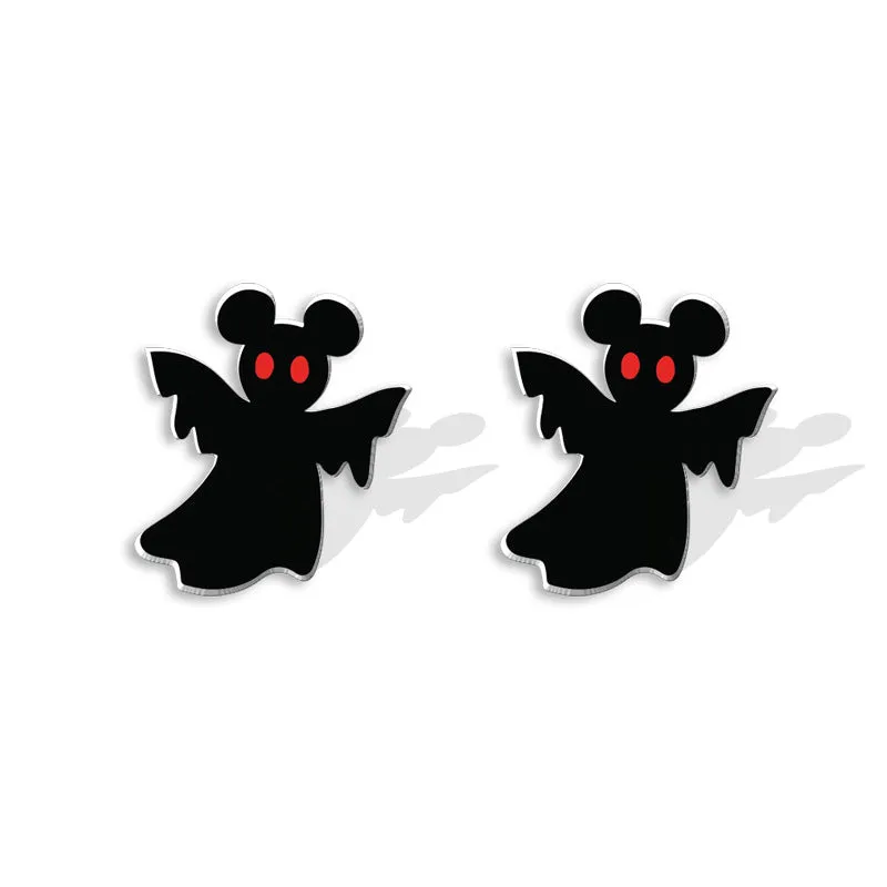 Wholesale Halloween Heat Shrink Cute Bat Earrings