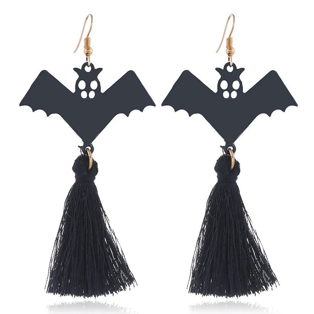 Wholesale Halloween Horror Funny Skull Spider Earrings