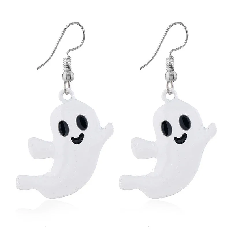 Wholesale Halloween Horror Funny Skull Spider Earrings