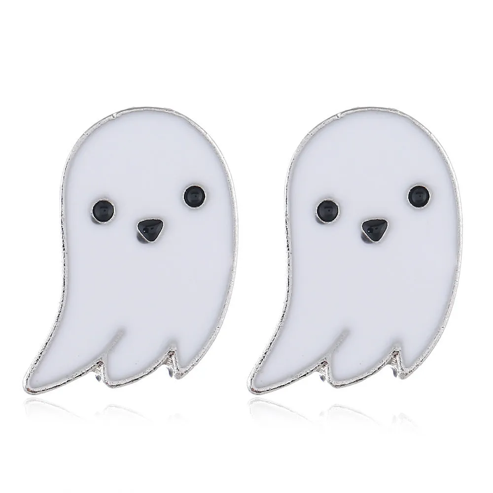 Wholesale Halloween Horror Funny Skull Spider Earrings