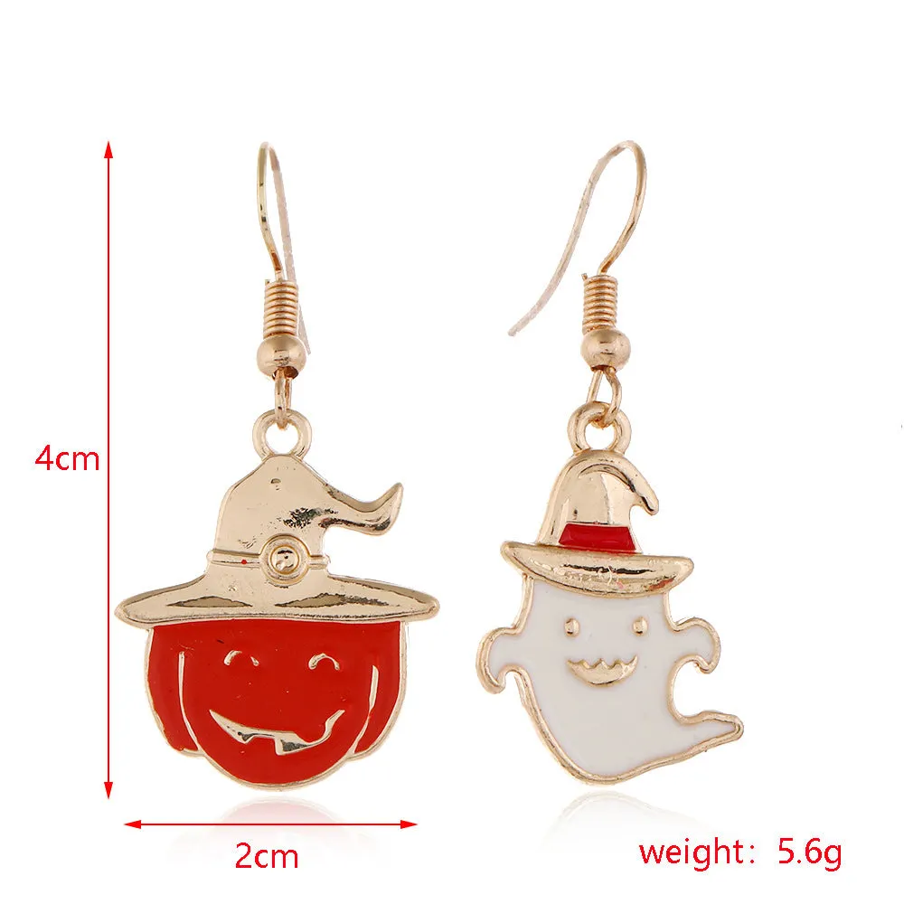 Wholesale Halloween Horror Funny Skull Spider Earrings