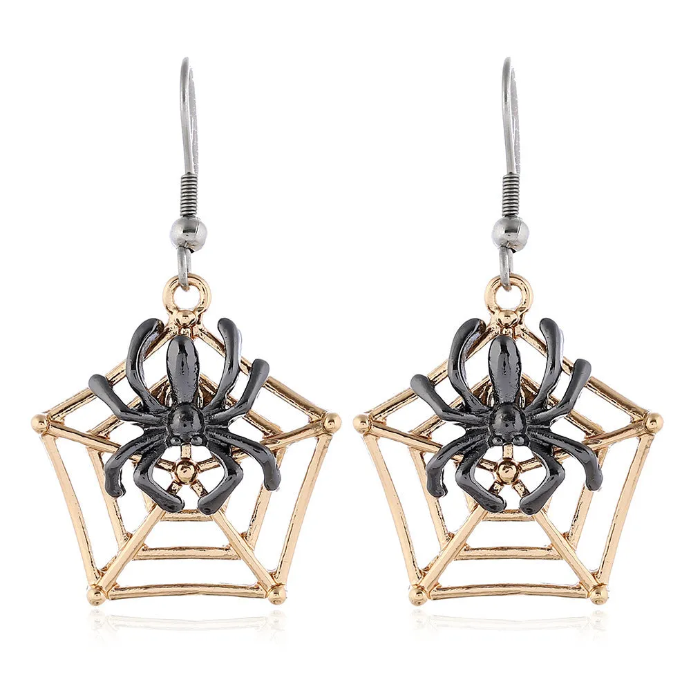 Wholesale Halloween Horror Funny Skull Spider Earrings