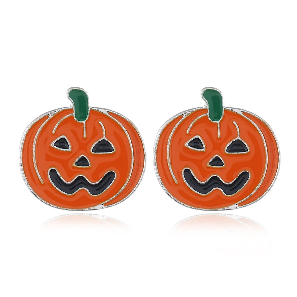 Wholesale Halloween Horror Funny Skull Spider Earrings