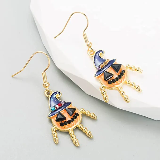 Wholesale Halloween Horror Ghost Bat Spider Skull Earrings