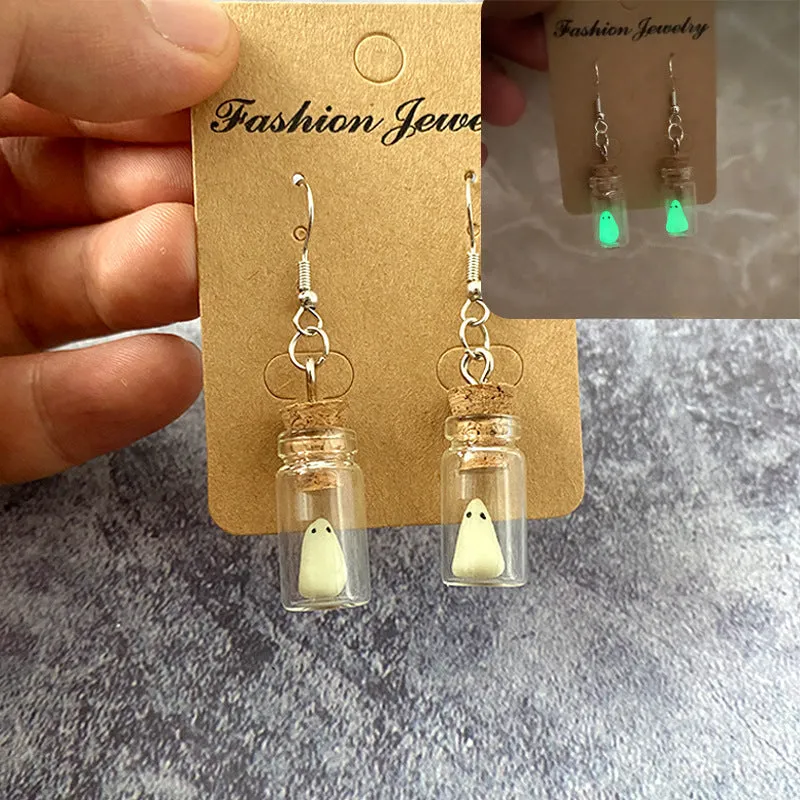 Wholesale Halloween Luminous Devil Soft Clay Glow Horror Personality Earrings