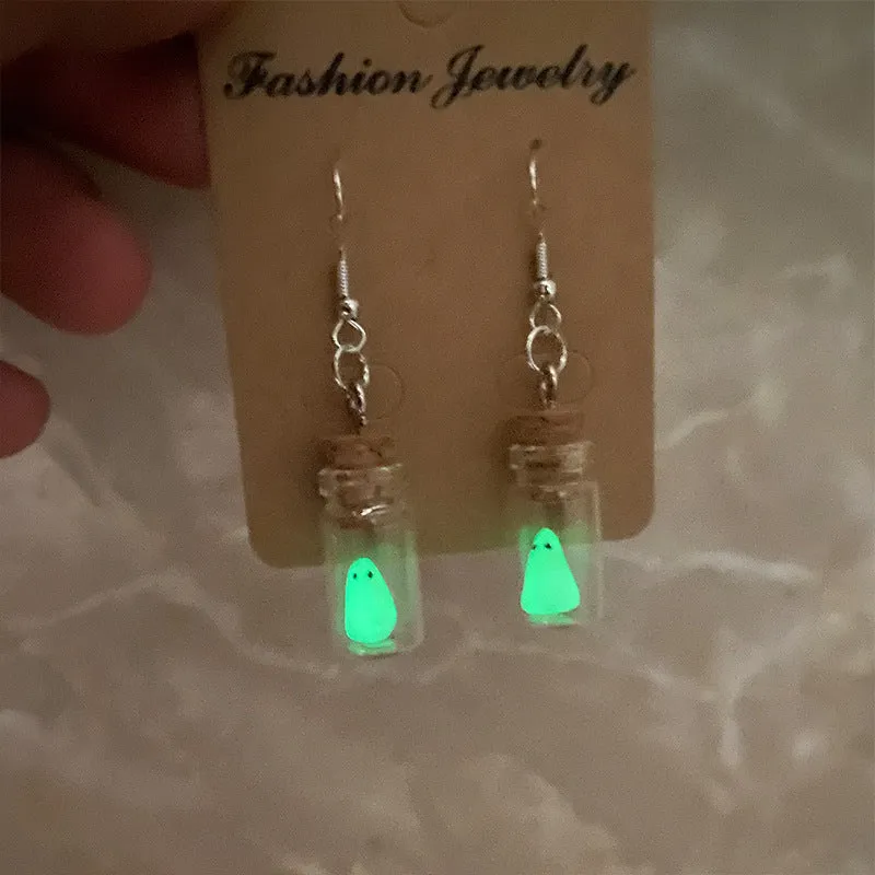 Wholesale Halloween Luminous Devil Soft Clay Glow Horror Personality Earrings