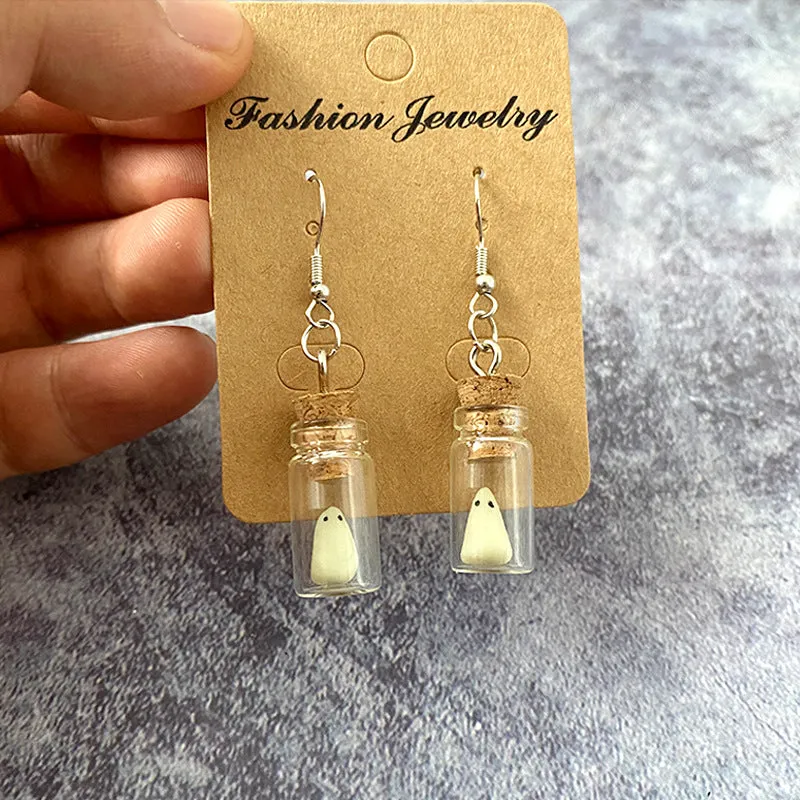 Wholesale Halloween Luminous Devil Soft Clay Glow Horror Personality Earrings
