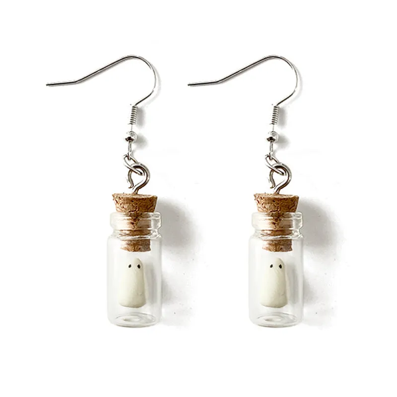 Wholesale Halloween Luminous Devil Soft Clay Glow Horror Personality Earrings