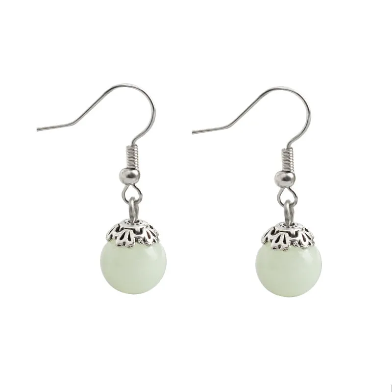 Wholesale Halloween Luminous Three-dimensional Luminous Pearl Earrings Simple Personality Creative Earrings