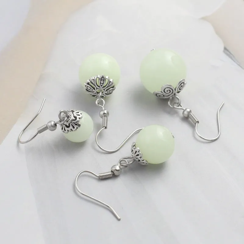 Wholesale Halloween Luminous Three-dimensional Luminous Pearl Earrings Simple Personality Creative Earrings