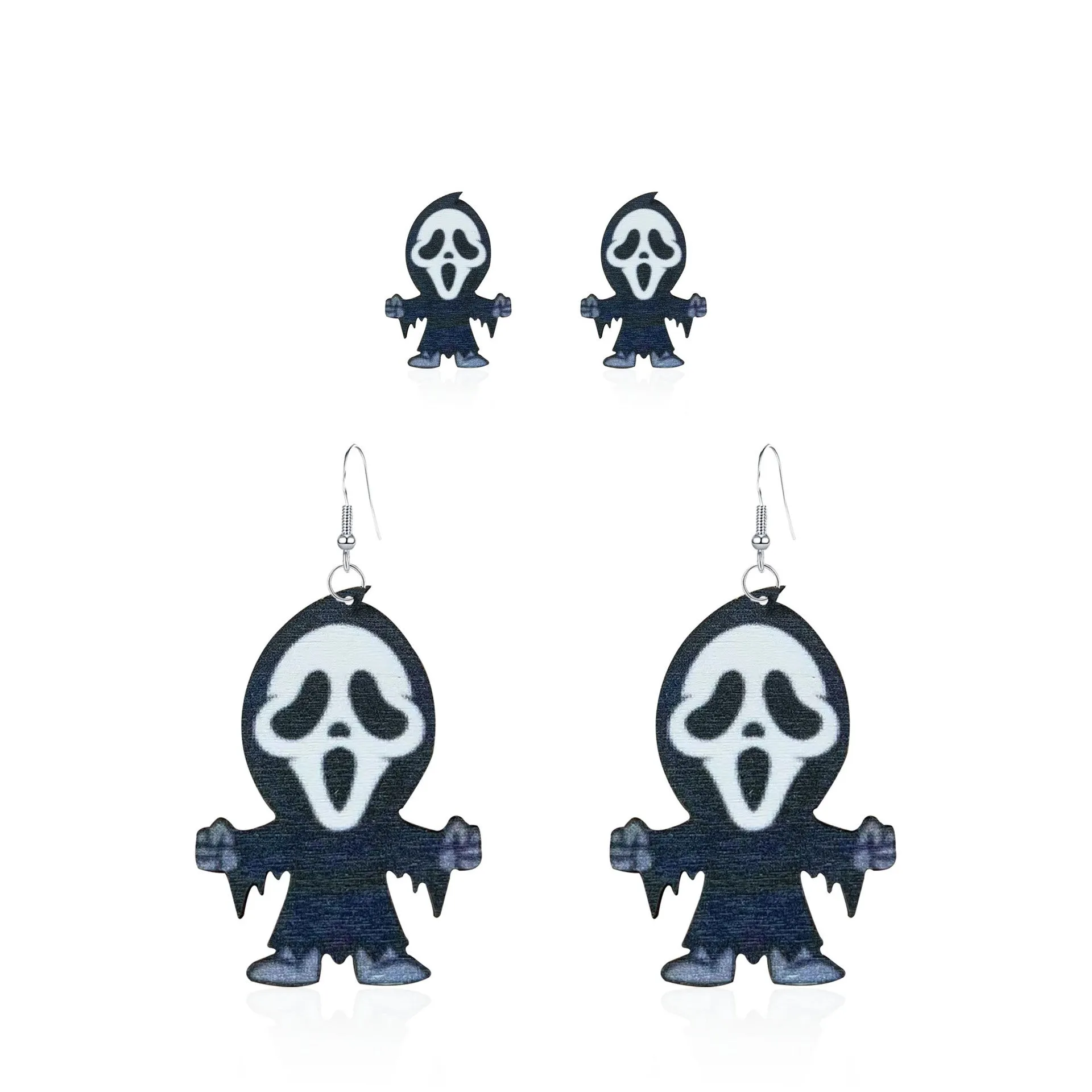 Wholesale Halloween Movie Horror Character Wooden Earrings