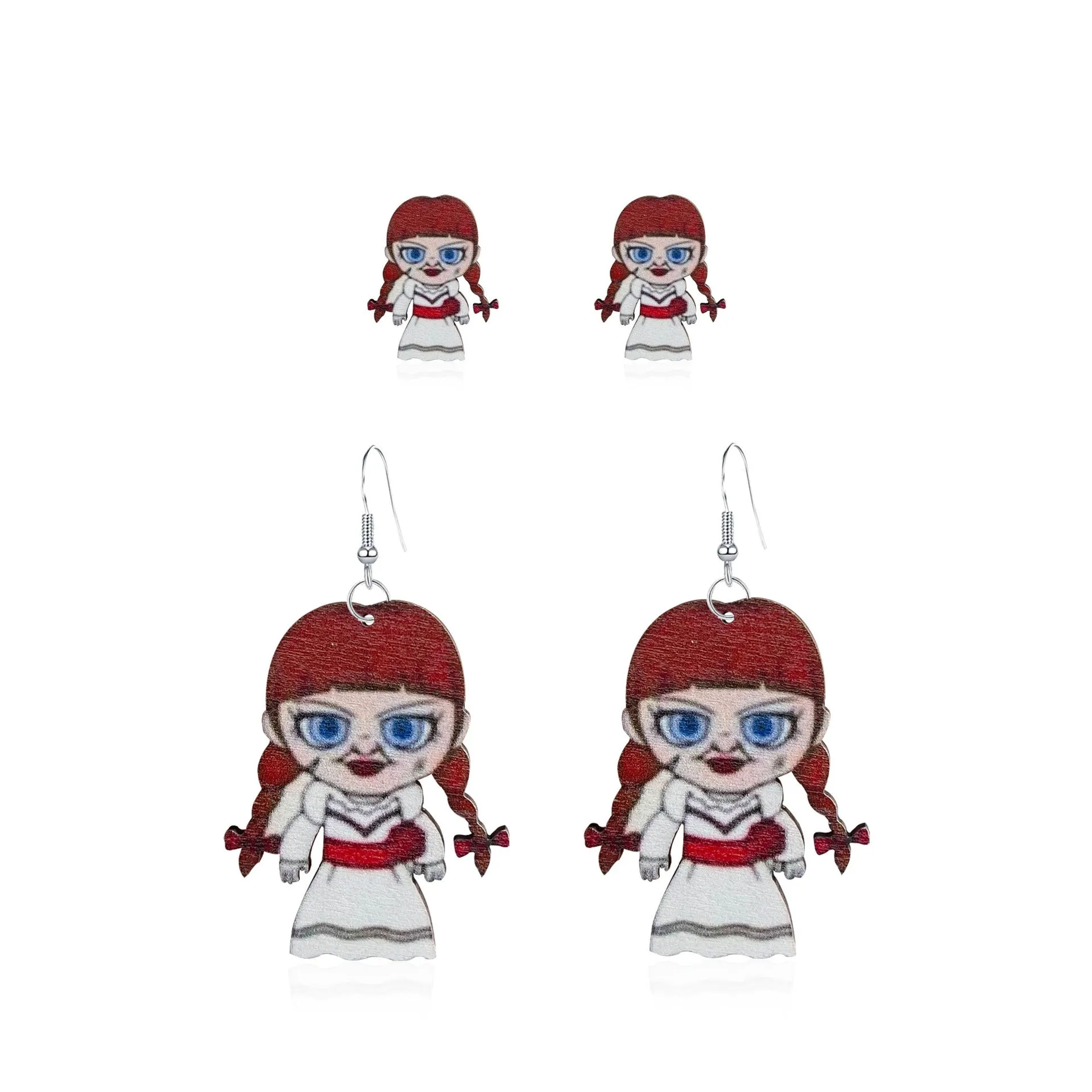 Wholesale Halloween Movie Horror Character Wooden Earrings
