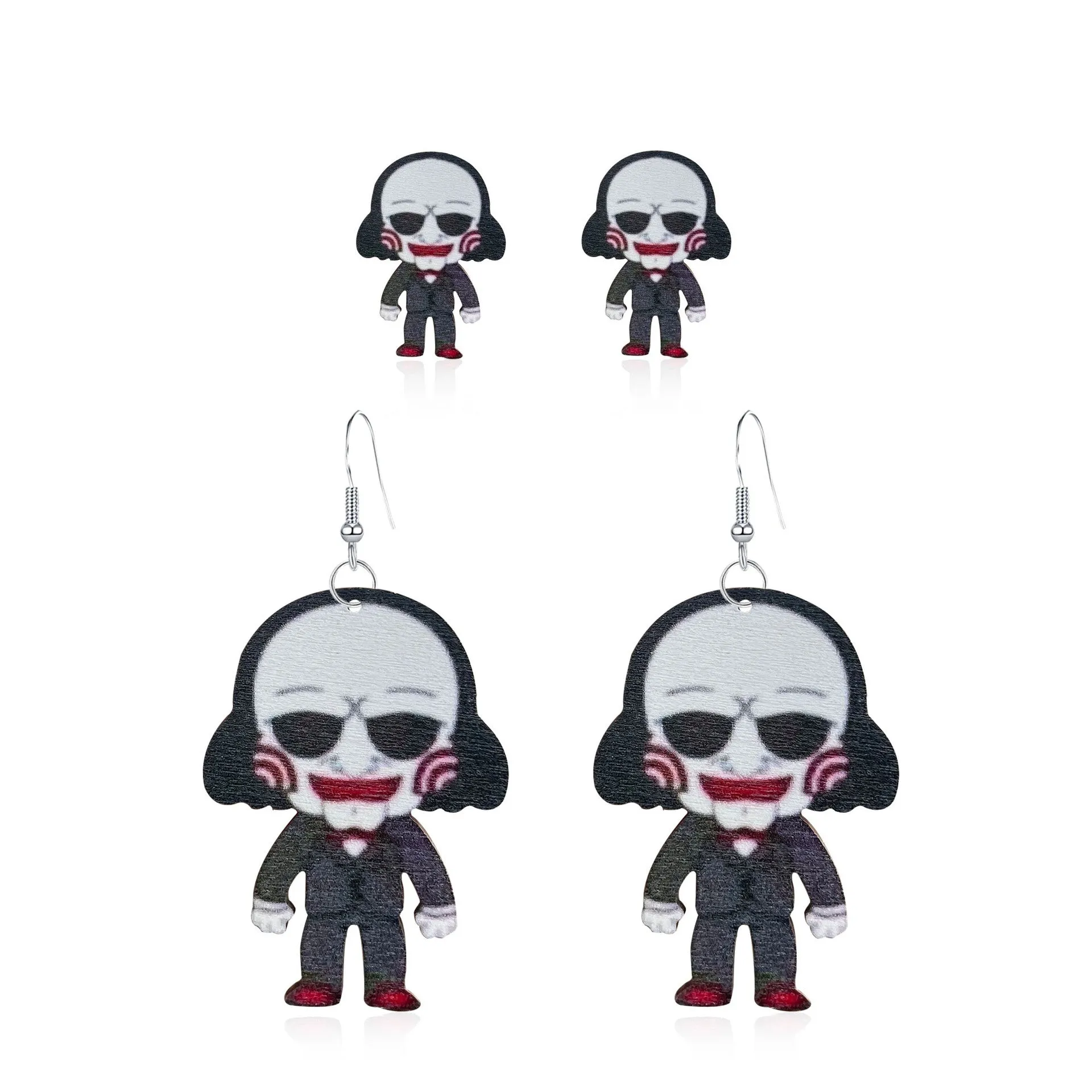 Wholesale Halloween Movie Horror Character Wooden Earrings