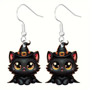 Wholesale Halloween Mummy Pumpkin Black Cat Devil Skeleton Earrings