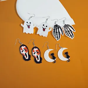 Wholesale Halloween Palm Ghost Cartoon Creative Cute Earrings
