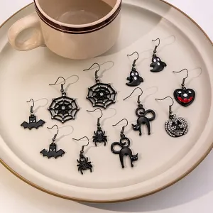 Wholesale Halloween Party Funny Ghost Spider Web Earrings