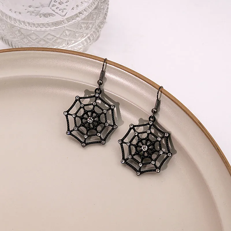 Wholesale Halloween Party Funny Ghost Spider Web Earrings